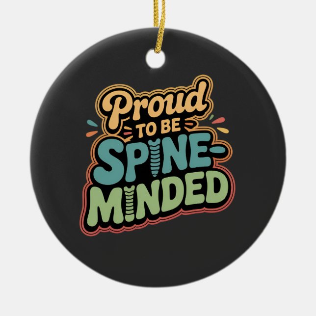 Funny Chiropractor gibt Spieß für Gesundheit Keramik Ornament (Vorne)