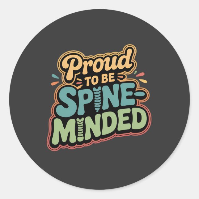 Funny Chiropractor gibt Spieß für Gesundheit Runder Aufkleber (Vorderseite)