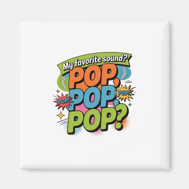 Funny Chiropractor Pop Sound Gift Magnet (Vorne)