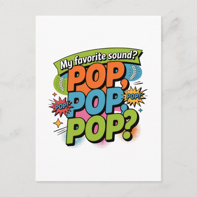 Funny Chiropractor Pop Sound Gift Postkarte (Vorderseite)