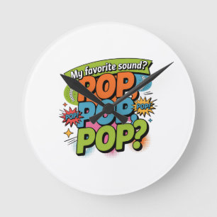 Funny Chiropractor Pop Sound Gift Runde Wanduhr