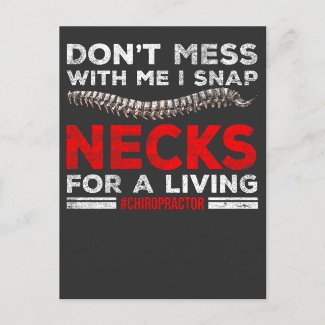 Funny Chiropractor Zitat Chiropraktische Break Kno Postkarte (Vorderseite)