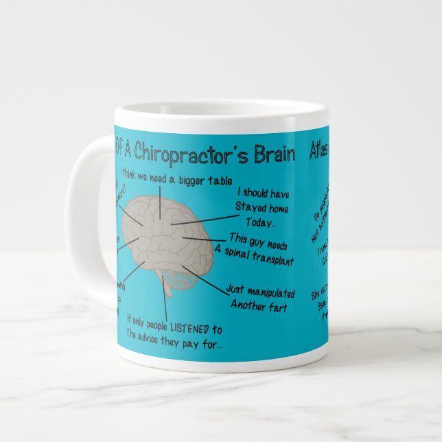 Funny Chiropractor's Brain Tasse Blauer Chiroprakt (Vorderseite Links)