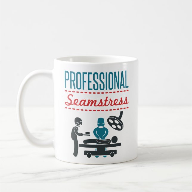 Funny Chirurg "Beruflich Seamstress" Operation Kaffeetasse (Links)