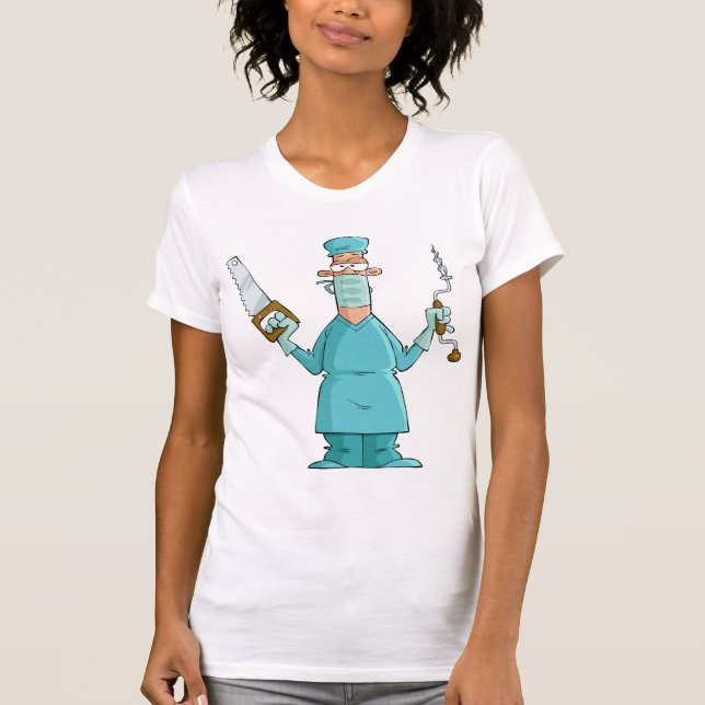 Funny Chirurg Cartoon Unglaublich witzig Medizin S T-Shirt (Vorderseite)