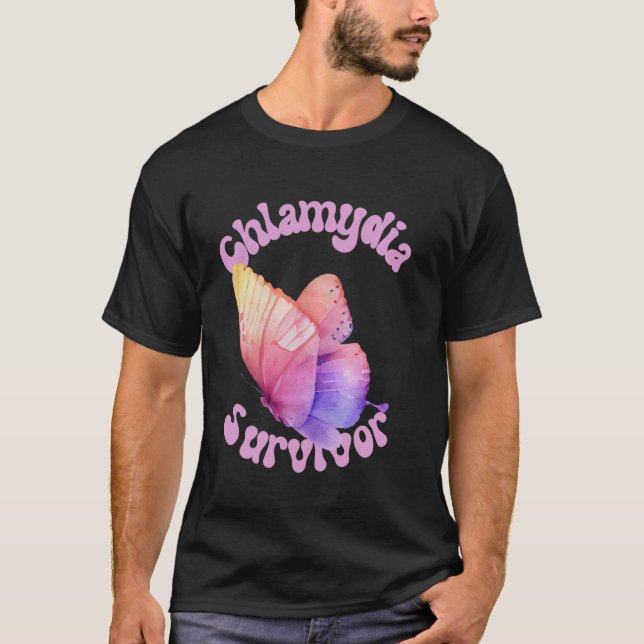 Funny Chlamydia Survivor Graphic Meme T-Shirt (Vorderseite)