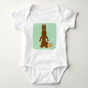 Funny Chocolate Bunny Baby Strampler
