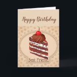 Funny Chocolate Cake Best Friend Geburtstagskarte Karte<br><div class="desc">Funny Chocolate Cake Best Friend Geburtstag Spaß,  Zwei Arten von Aromen,  um die perfekte Kombination zu machen</div>