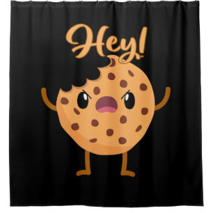 Funny Chocolate Chip Cookie Ein Biss aus dem Haus Duschvorhang