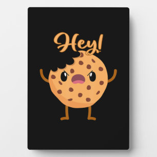 Funny Chocolate Chip Cookie Ein Biss aus dem Haus  Fotoplatte