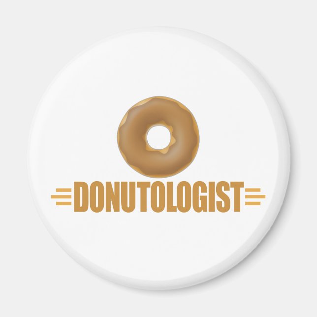 Funny Chocolate Donut Lover Magnet (Vorne)