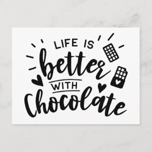 Funny Chocolate - Hallo Miss You Thinking Sie Postkarte