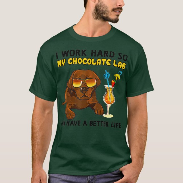 Funny Chocolate Labrador Chocolate Labrador Lover T-Shirt (Vorderseite)