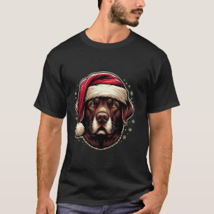 Funny Chocolate Labrador Hund Weihnachten Niedlich T-Shirt