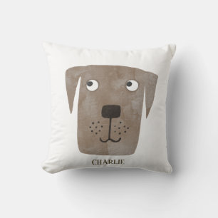 Funny Chocolate Labrador Retriever Dog Individuell Kissen