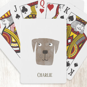 Funny Chocolate Labrador Retriever Dog Individuell Spielkarten