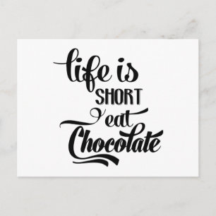 Funny Chocolate - Liebe Miss You Thinking Postkarte