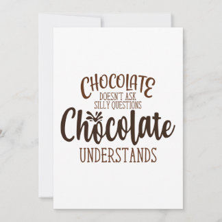 Funny Chocolate Lover Gift Valentine's Day Card Feiertagskarte