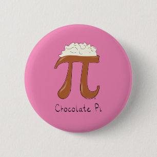 Funny Chocolate Pi Symbol Mathematiker Lehrer Button
