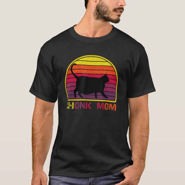 Funny Chonk Scale Cat Meme Memes Funny Cat T-Shirt (Vorderseite)