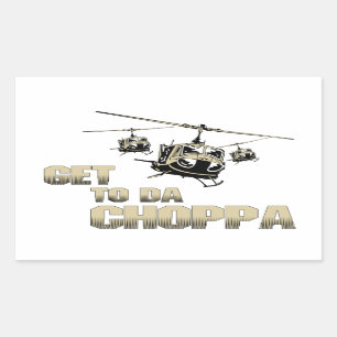 Funny Choppa Rechteckiger Aufkleber