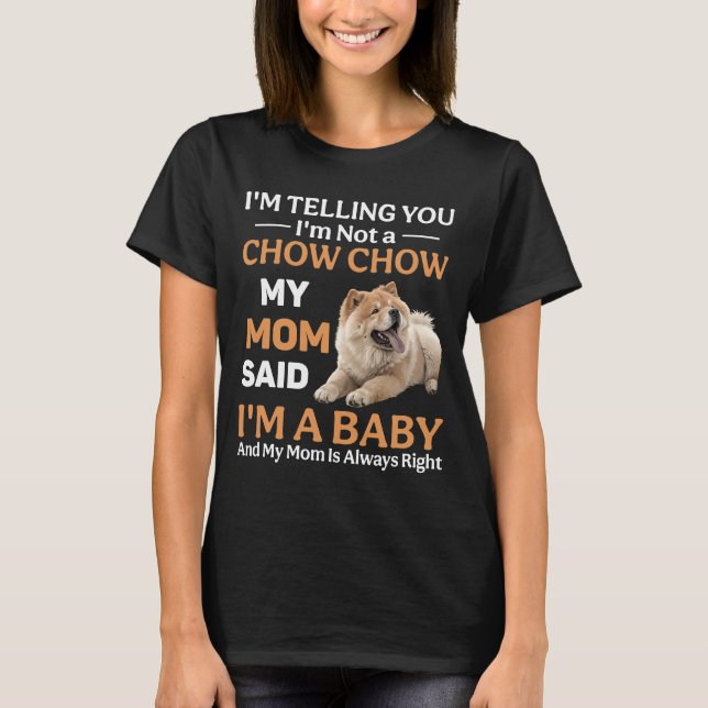 Funny Chow Chow Chow Hund T-Shirt (Vorderseite)