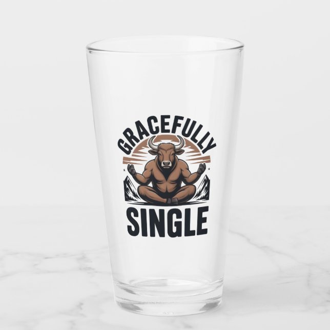 Funny Christian Glass Cup For Single Men Glas (Vorderseite)