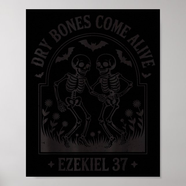 Funny Christian Halloween Dry Bones Come Alive Jes Poster (Vorne)
