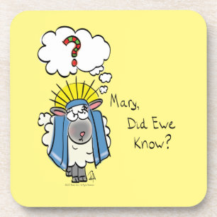 Funny Christlich Christmas Niedliche Schafe Getränkeuntersetzer