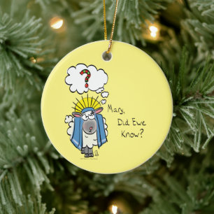 Funny Christlich Christmas Niedliche Schafe Keramik Ornament