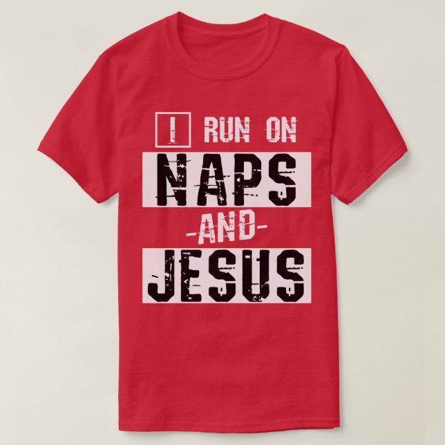 Funny Christlich Gift Nickerchen beten Jesus Chris T-Shirt (Design vorne)