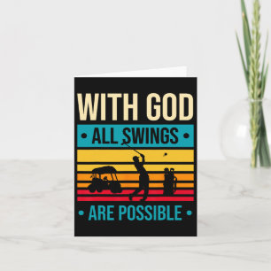 Funny Christlich Golf Geschenk - mit Gott Alle Sch Karte