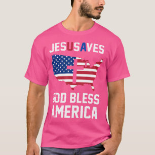 Funny Christlich Jesus Rette Patriotic Usa God Ble T-Shirt