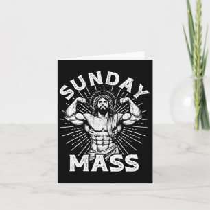 Funny Christlich Sunday M Bodybuilder Gym Jesus Mo Karte