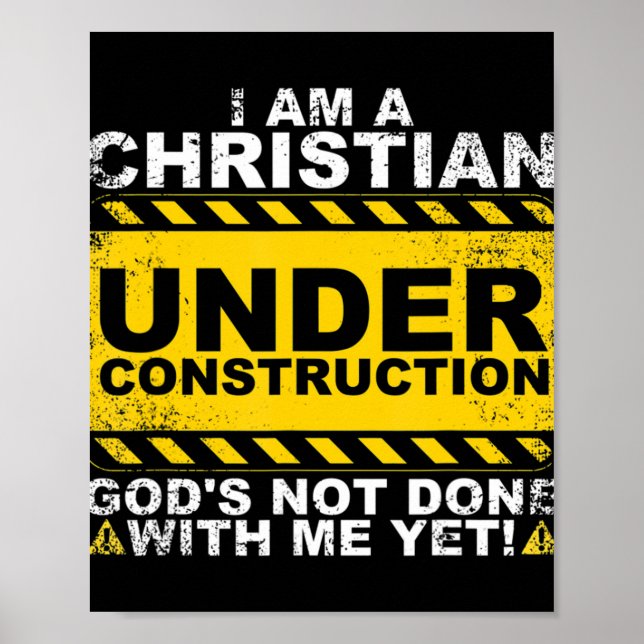 Funny Christlich unter Baugift katholisch Poster (Vorne)