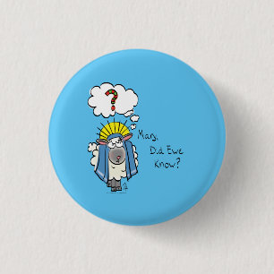 Funny Christlich Weihnachten Niedliche Schafe Cart Button