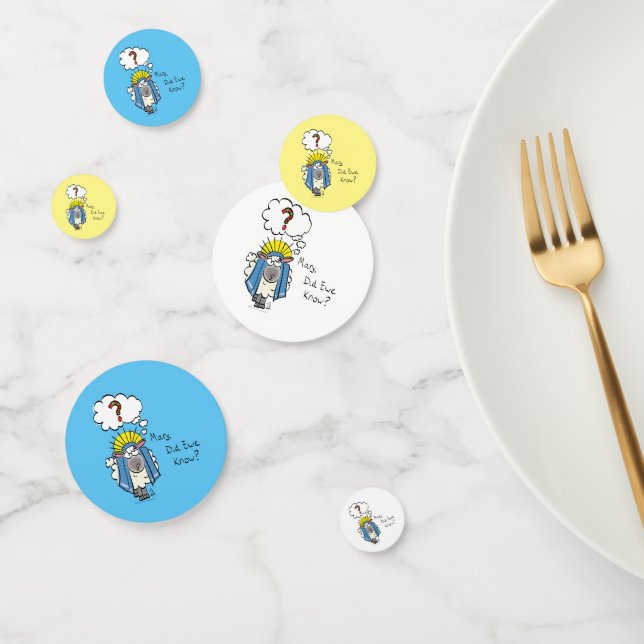 Funny Christlich Weihnachten Niedliche Schafe Cart Konfetti (Gruppe)