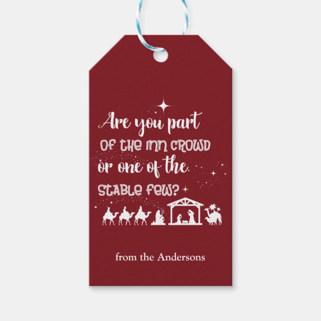 Funny Christlich Weihnachten Personalisierte Gebur Geschenkanhänger (Vorderseite)