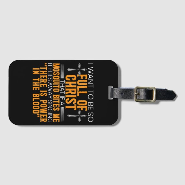 Funny Christlicher religiöser Diener Gottes treu Gepäckanhänger (Vorderseite (Horizontal))