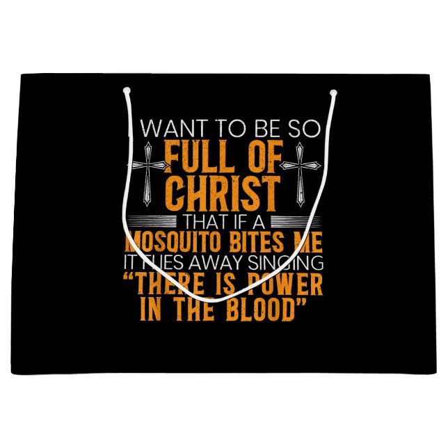 Funny Christlicher religiöser Diener Gottes treu Große Geschenktüte (Vorderseite)