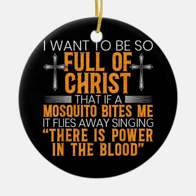 Funny Christlicher religiöser Diener Gottes treu Keramik Ornament (Vorne)