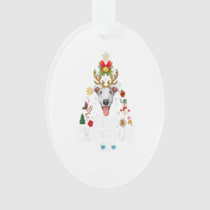 Funny Christmas 2020 Tree Greyhound Mask Costume Ornament