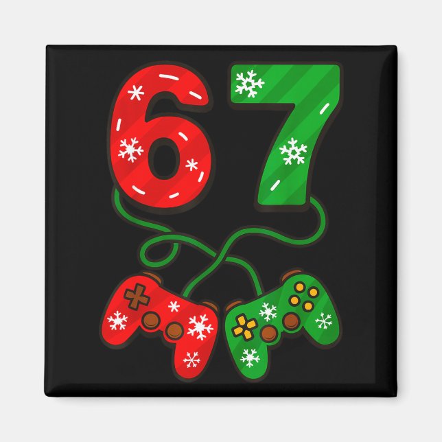 Funny Christmas 67 Meme Six Seven Video Games Game Magnet (Vorne)
