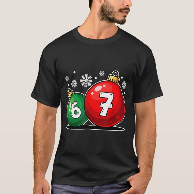 Funny Christmas 67 Six Seven Meme Gen Alpha Slang  T-Shirt (Vorderseite)