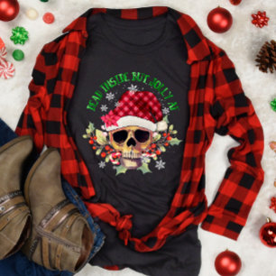 Funny Christmas Aber Jolly Af Skull T-Shirt