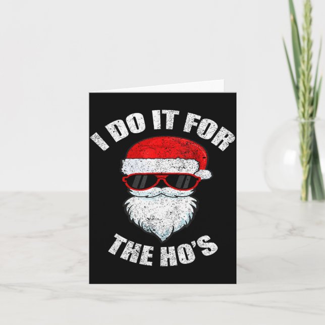 Funny Christmas Adult Naughty Dirty Pajama, Ho Pj, Karte (Vorderseite)