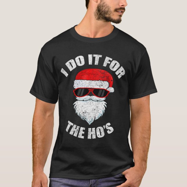 Funny Christmas Adult Naughty Dirty Pajama, Ho Pj, T-Shirt (Vorderseite)