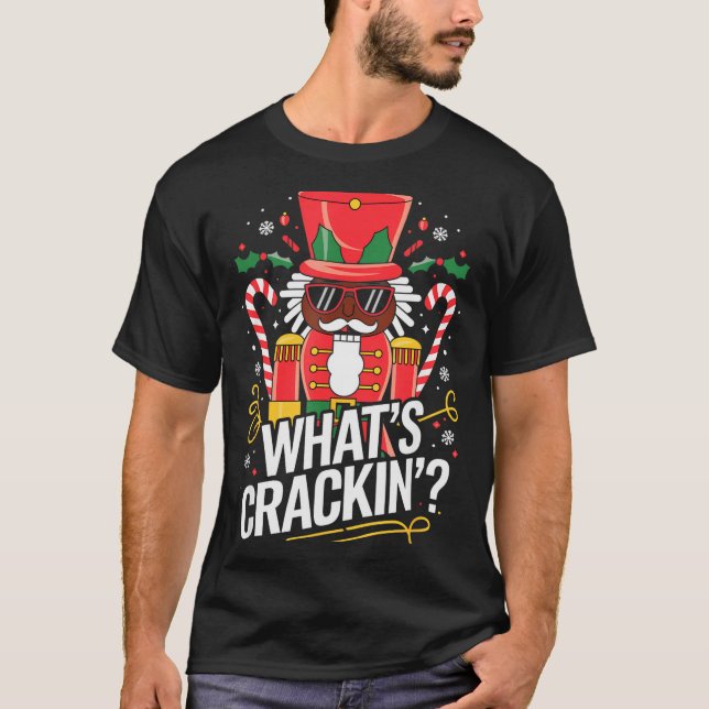 Funny Christmas African American Nutcracker Men Wo T-Shirt (Vorderseite)