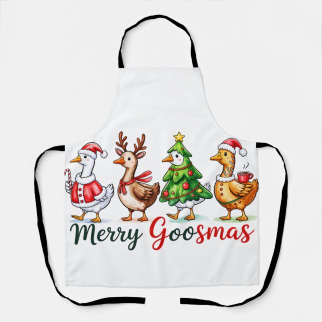 Funny Christmas Albern Gänse Schürze (Vorderseite)