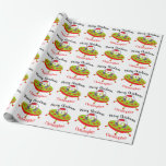 Funny Christmas Alien Space Ship Geschenkpapier<br><div class="desc">Eine lustige und farbenfrohe Alien Invasion Design. Gefüllt mit einer Invasion von Alien Schiffen,  dieses die Alien in diesem Muster trägt eine Weihnachtsmannmütze! Passen Sie Ihren eigenen Namen und Ihre Nachricht an.</div>
